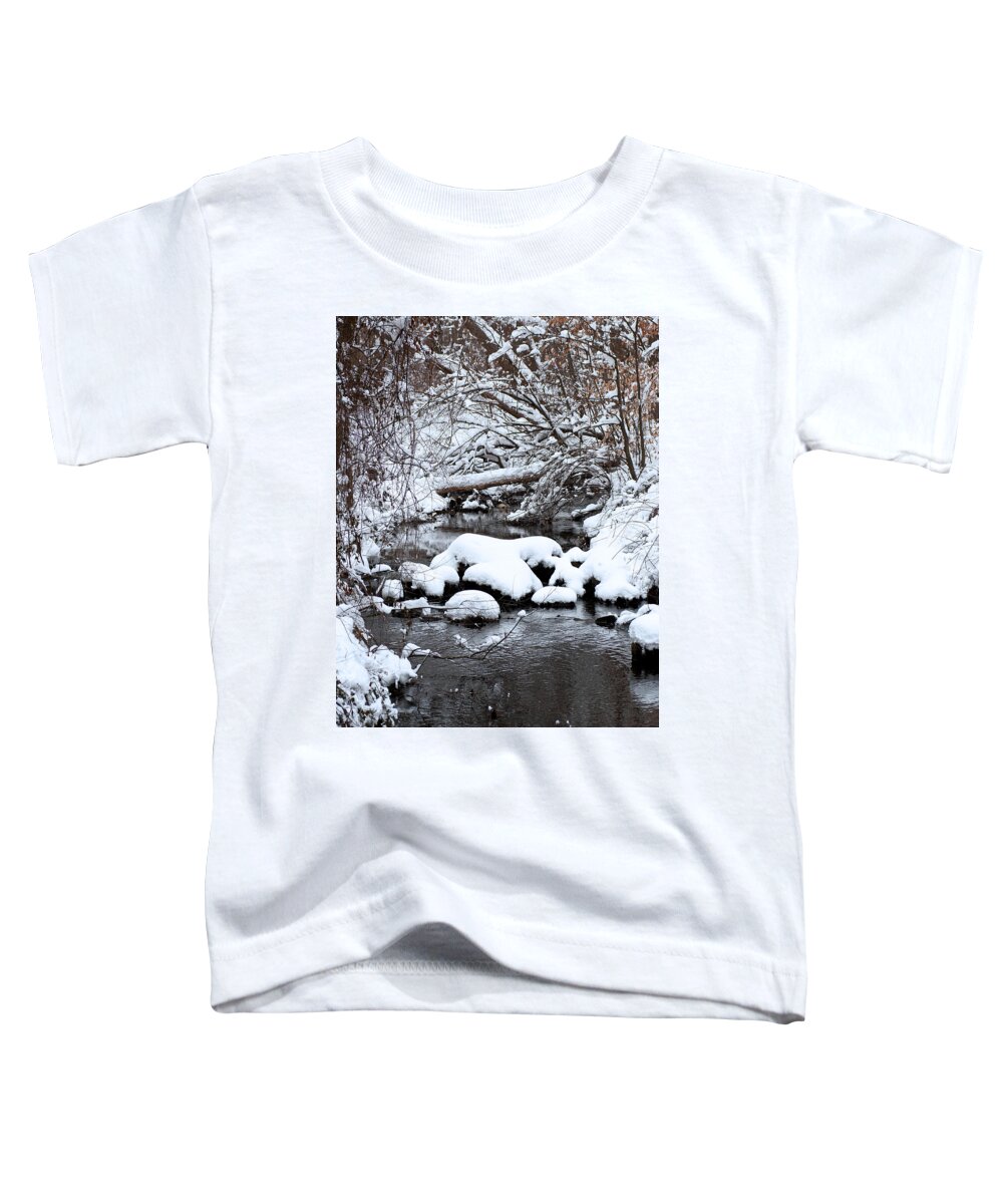 Woods Toddler T-Shirt featuring the photograph Winters Crossing by Scott Wyatt