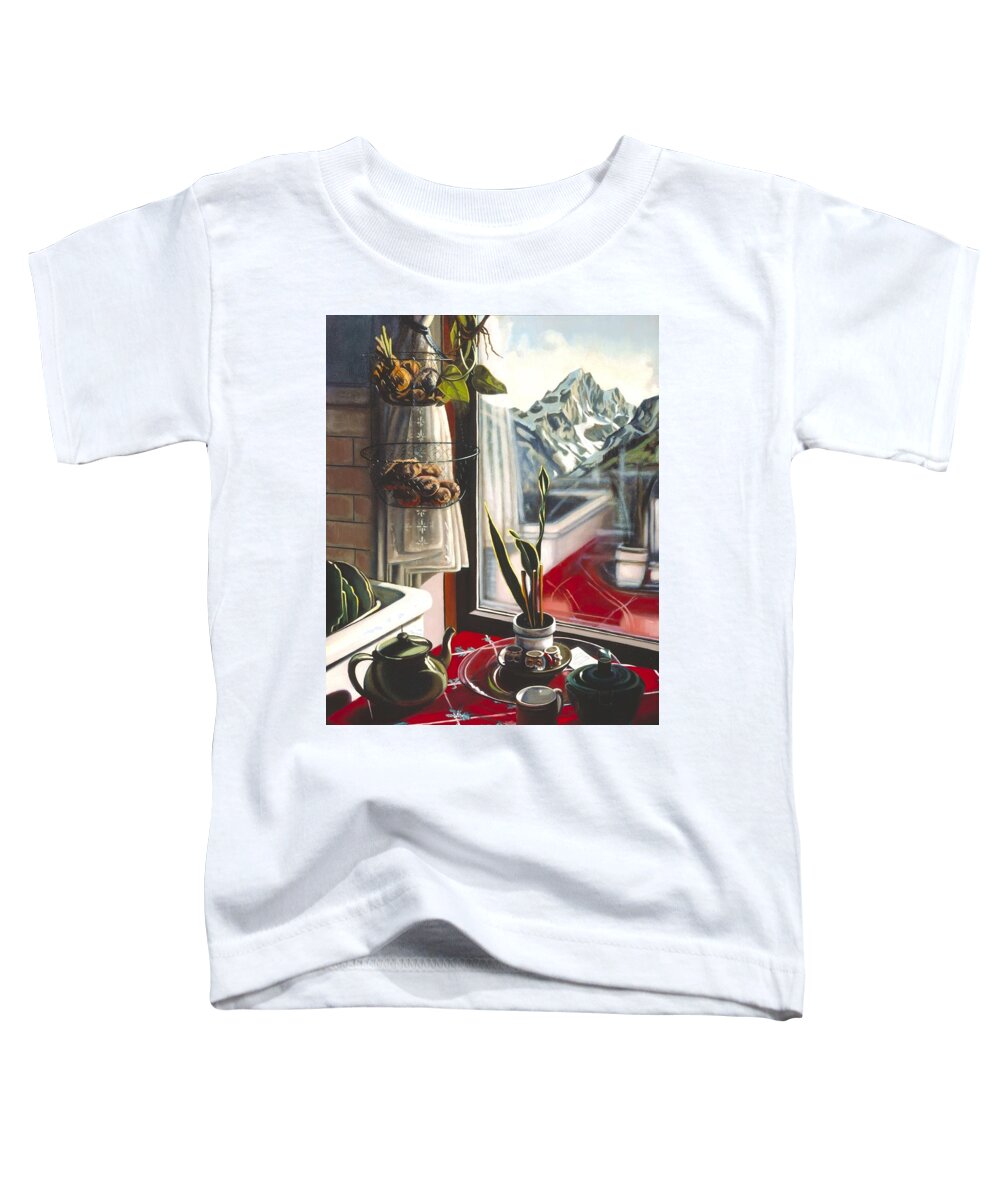 Christmas Toddler T-Shirt featuring the painting Wishful Thinking by Art West