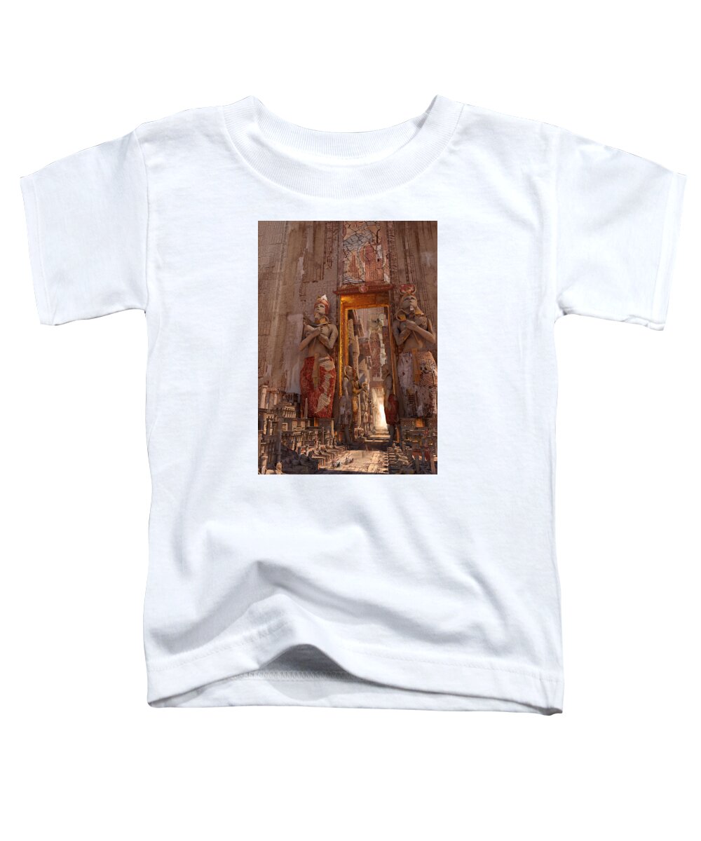 Landscape Toddler T-Shirt featuring the digital art Wonders Door To The Luxor by Te Hu