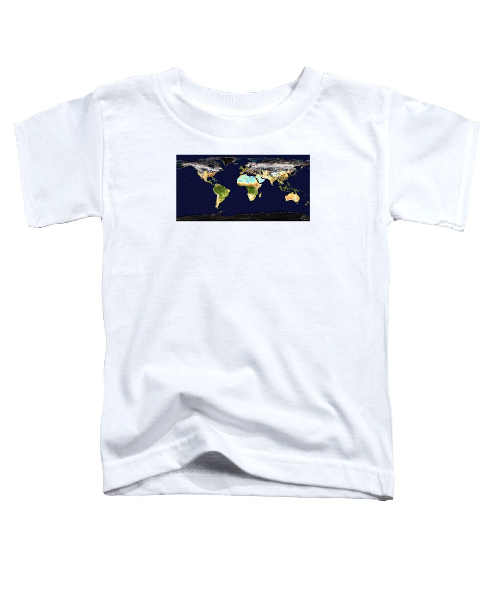 Abstract Toddler T-Shirt featuring the photograph World Map Abstract by DB Hayes