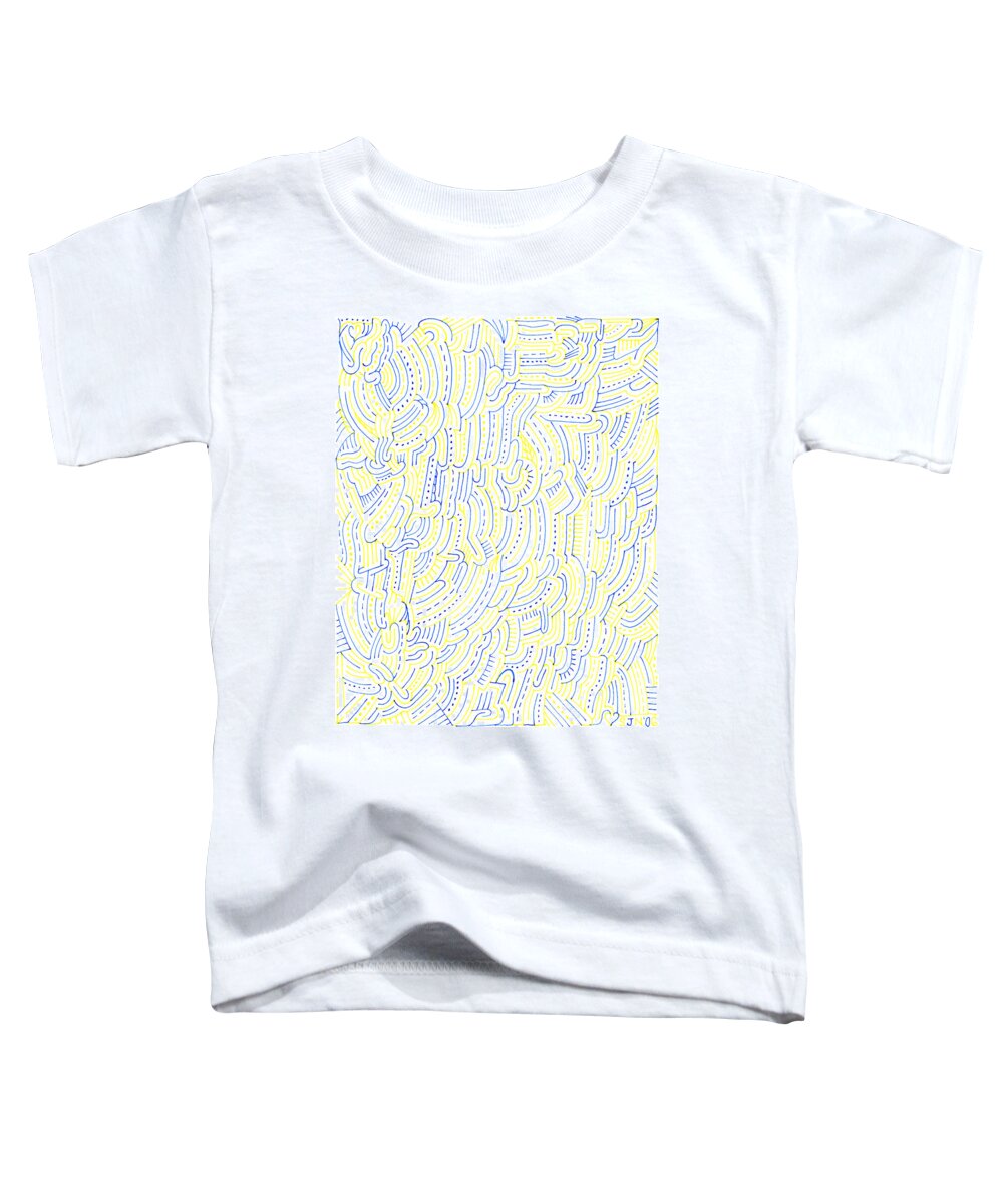Mazes Toddler T-Shirt featuring the drawing Writhe by Steven Natanson