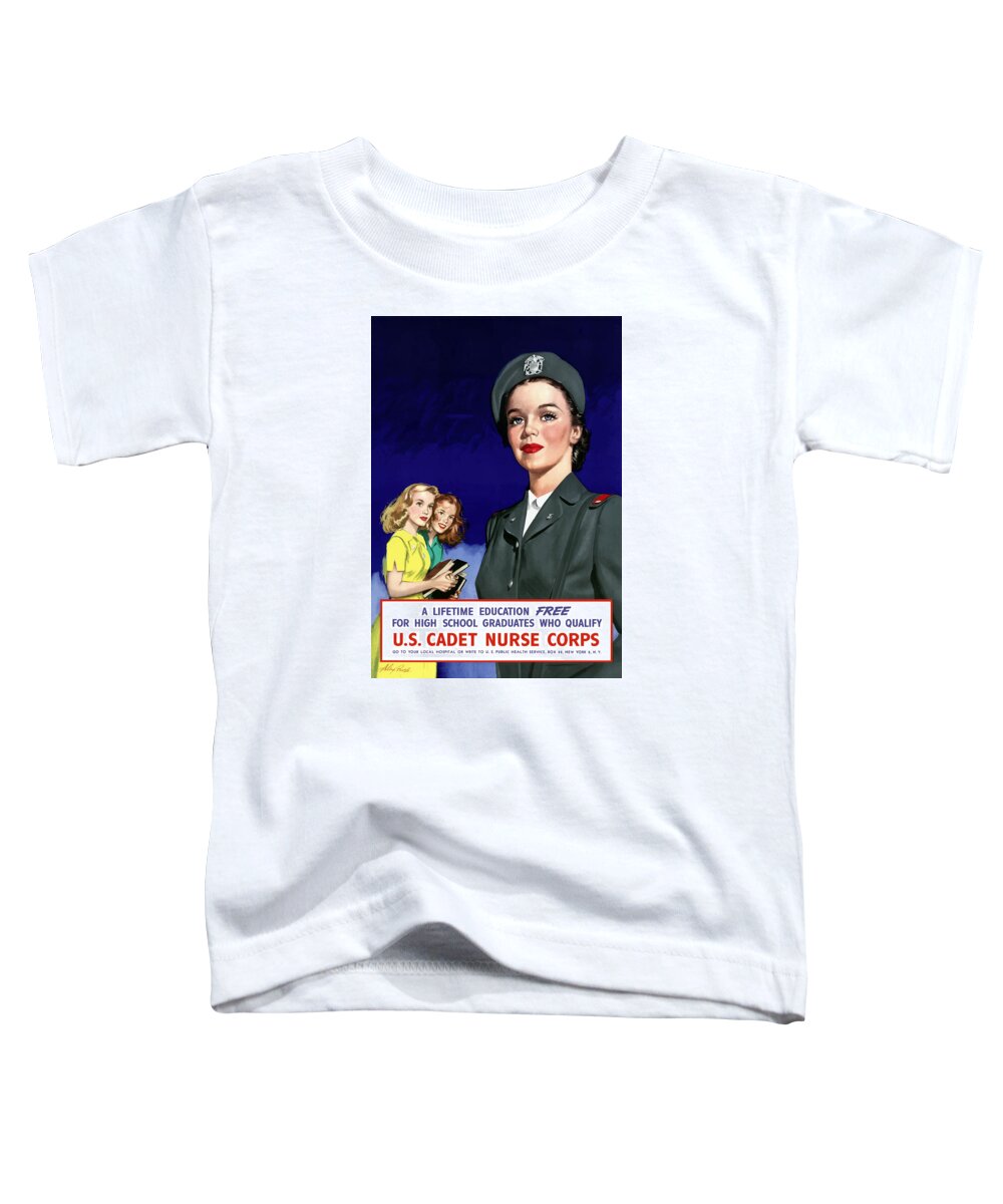 Nursing Toddler T-Shirt featuring the painting WW2 US Cadet Nurse Corps by War Is Hell Store