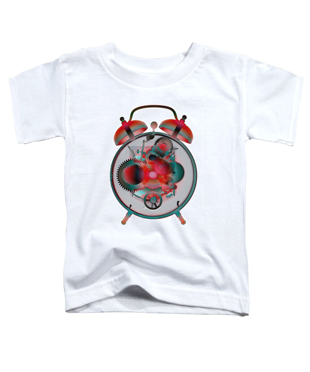 X-ray Art Photography Toddler T-Shirt featuring the photograph X-ray Alarm Clock No.1 by Roy Livingston