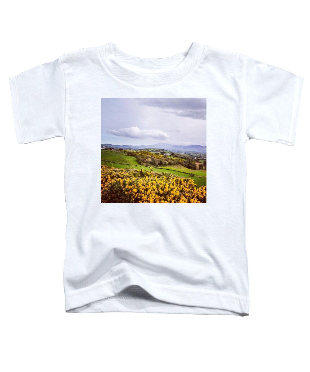 Blue Toddler T-Shirt featuring the photograph Yellow, Green & Blue by Aleck Cartwright