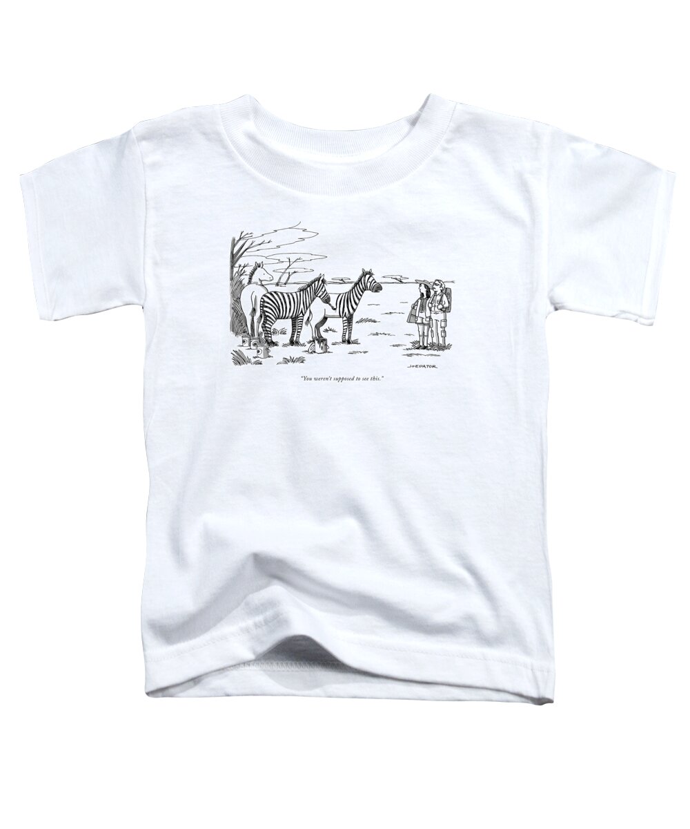 “you Weren’t Supposed To See This.” Toddler T-Shirt featuring the drawing You were not supposed to see this by Joe Dator