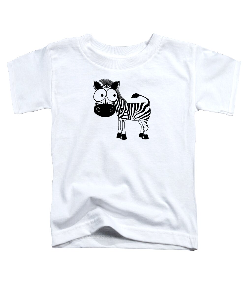 Zebra Toddler T-Shirt featuring the digital art Zebra by Lucia Stewart