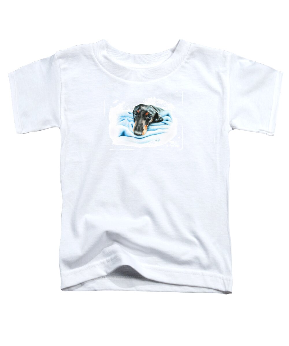 Dog Toddler T-Shirt featuring the drawing Zeus by Mike Ivey