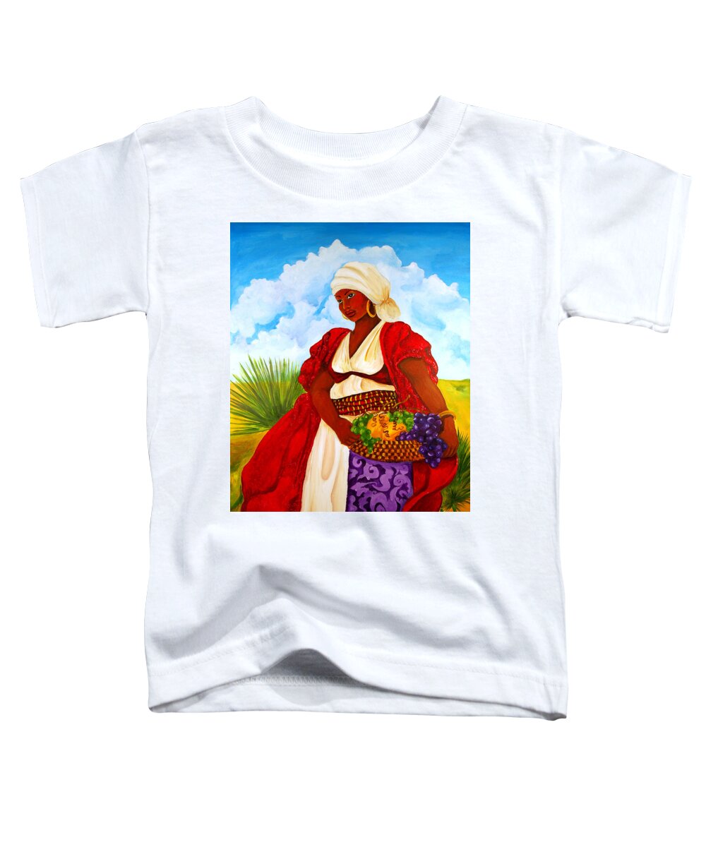 Gullah Toddler T-Shirt featuring the painting Zipporah by Diane Britton Dunham