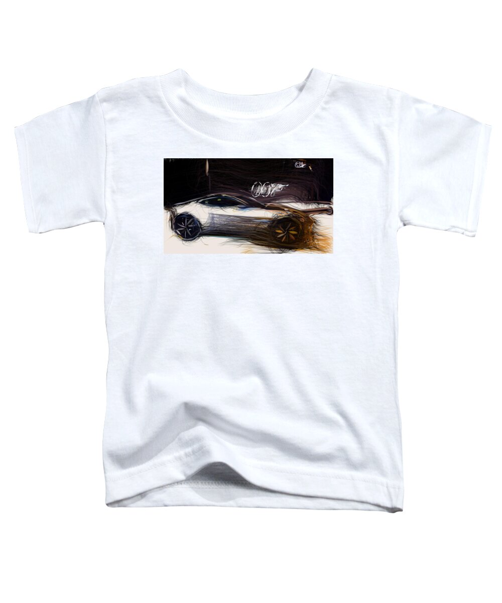 Aston Toddler T-Shirt featuring the digital art Aston Martin DB10 Spectre Drawing #2 by CarsToon Concept