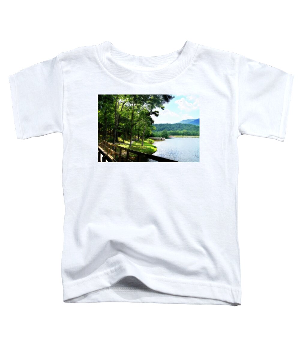 Photo Toddler T-Shirt featuring the photograph Douthat Lake -1 #1 by Alan Hausenflock