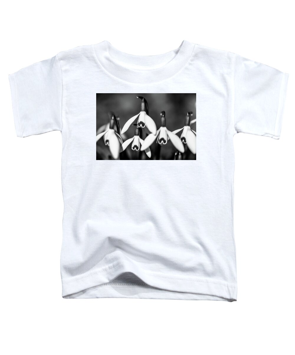 Galanthus Toddler T-Shirt featuring the photograph Snowdrops #2 by Andreas Levi