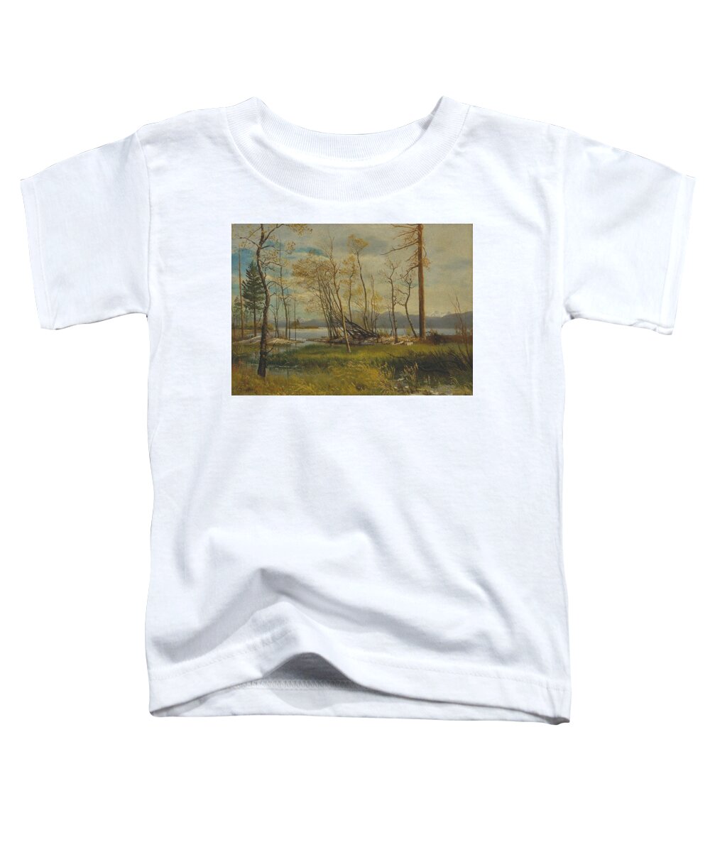 Lake Toddler T-Shirt featuring the painting Lake Tahoe by Albert Bierstadt