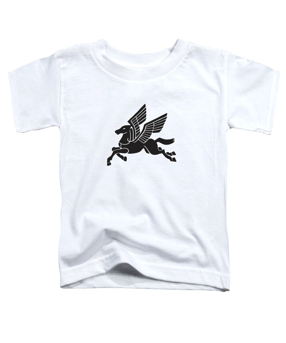 Animal Toddler T-Shirt featuring the drawing Pegasus #17 by CSA Images