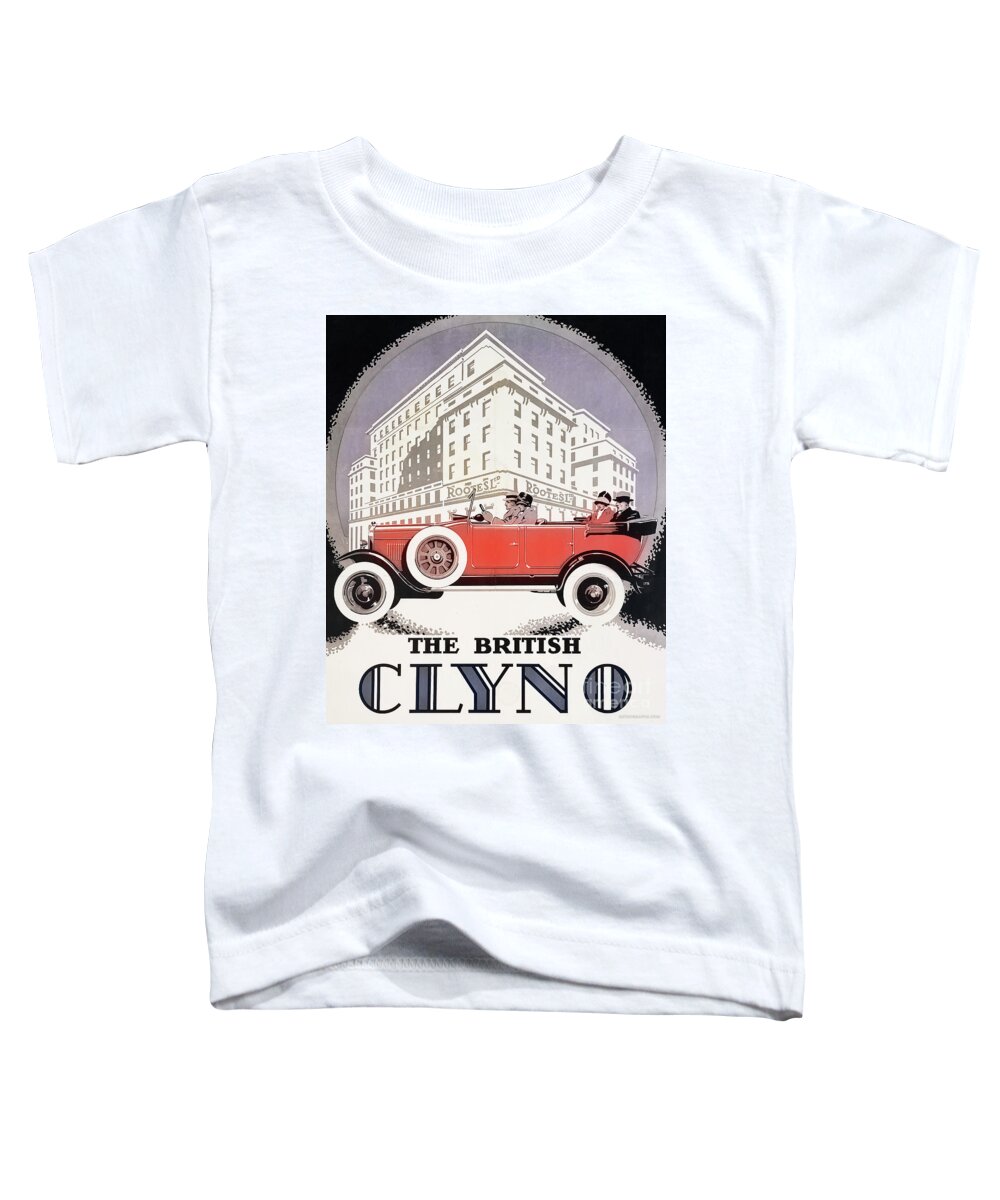 Vintage Toddler T-Shirt featuring the mixed media 1920s The British Clyno Advertisement by Retrographs