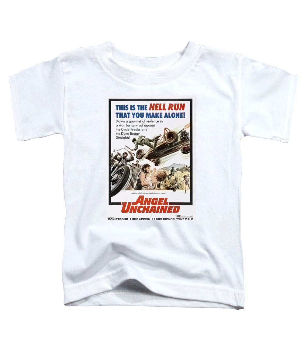 Vintage Toddler T-Shirt featuring the mixed media 1960s Angel Unchained Movie Poster by Retrographs