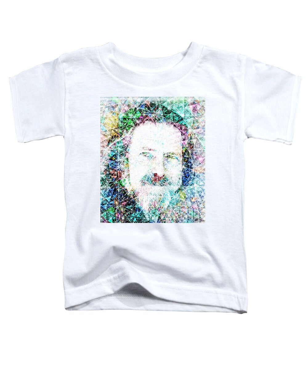 Alan Watts Toddler T-Shirt featuring the digital art Alan Watts #1 by J U A N - O A X A C A