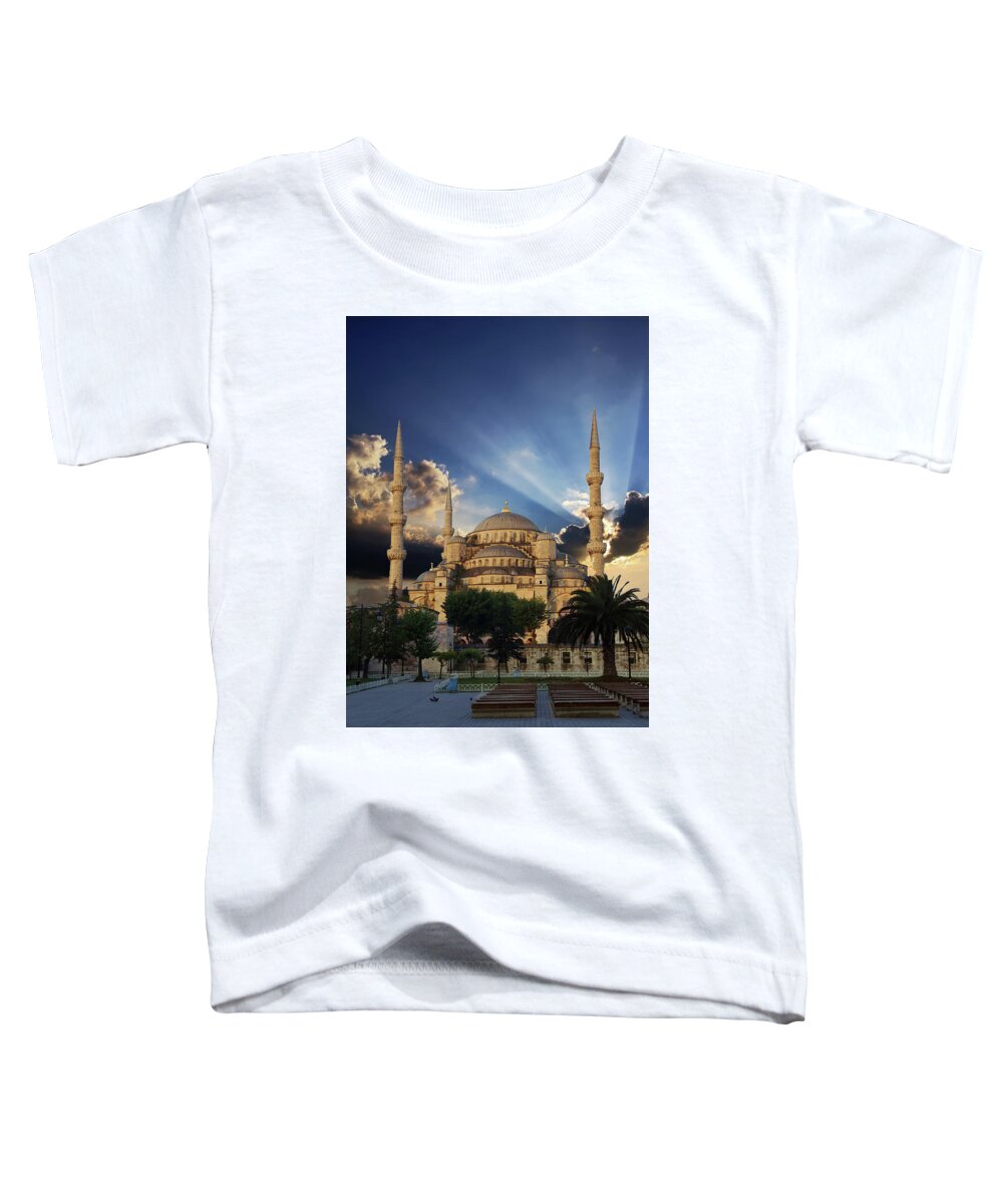 Early Toddler T-Shirt featuring the photograph Early morning light on Sultan Ahmet Camii #2 by Steve Estvanik