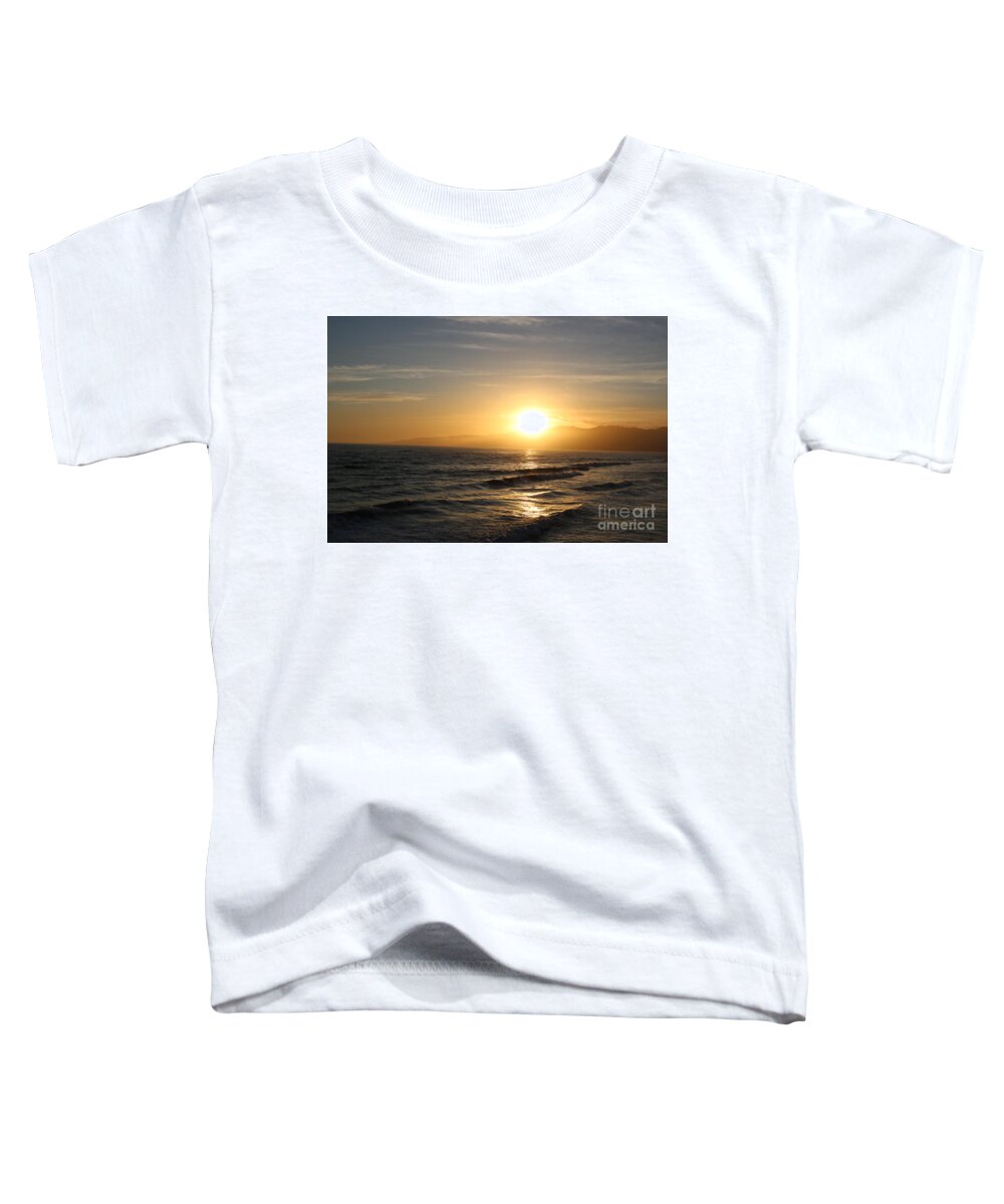 Sunset Toddler T-Shirt featuring the photograph Pacific Sunset , Santa Monica, California #4 by John Shiron