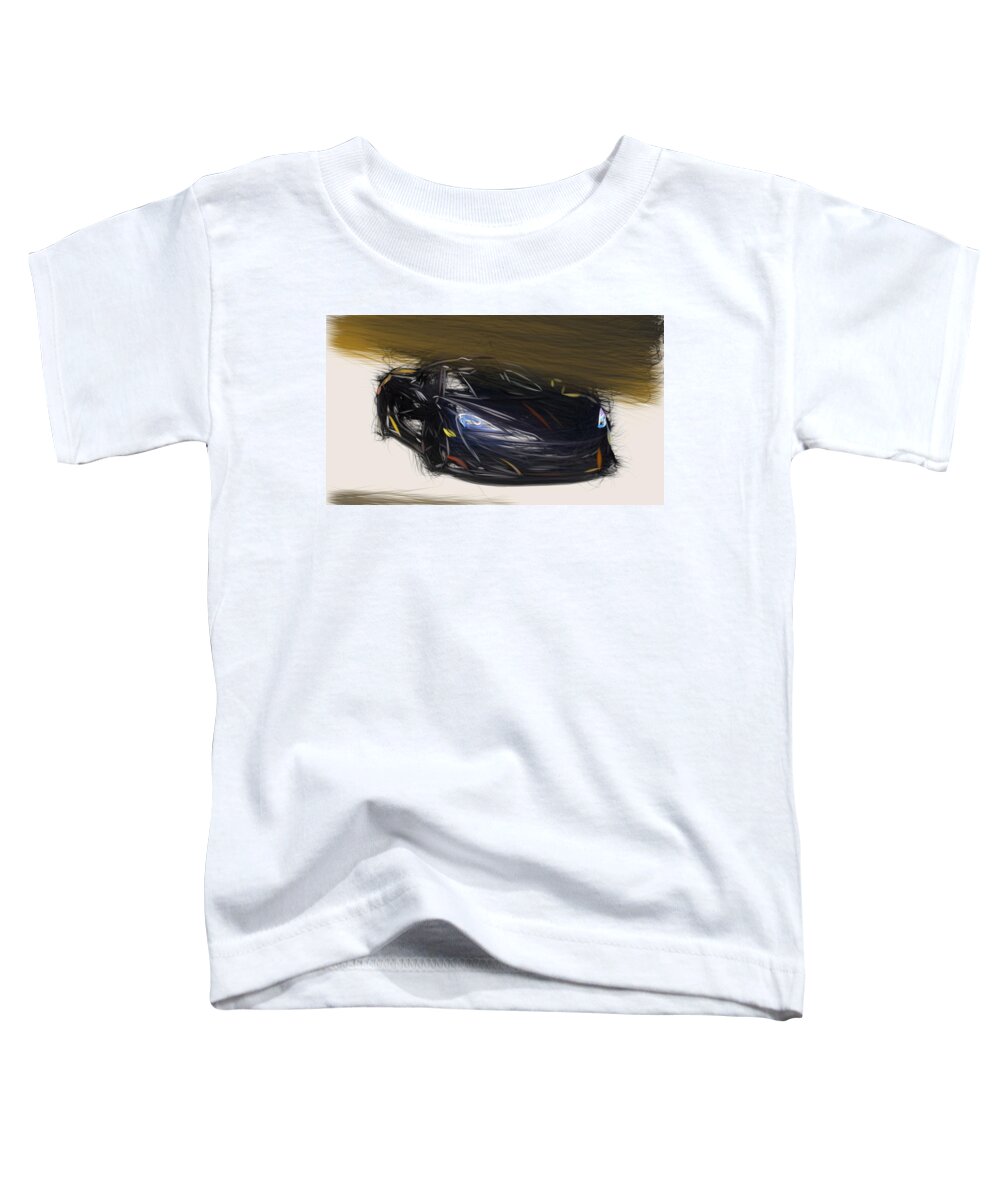 Mclaren Toddler T-Shirt featuring the digital art McLaren 600LT Drawing #7 by CarsToon Concept