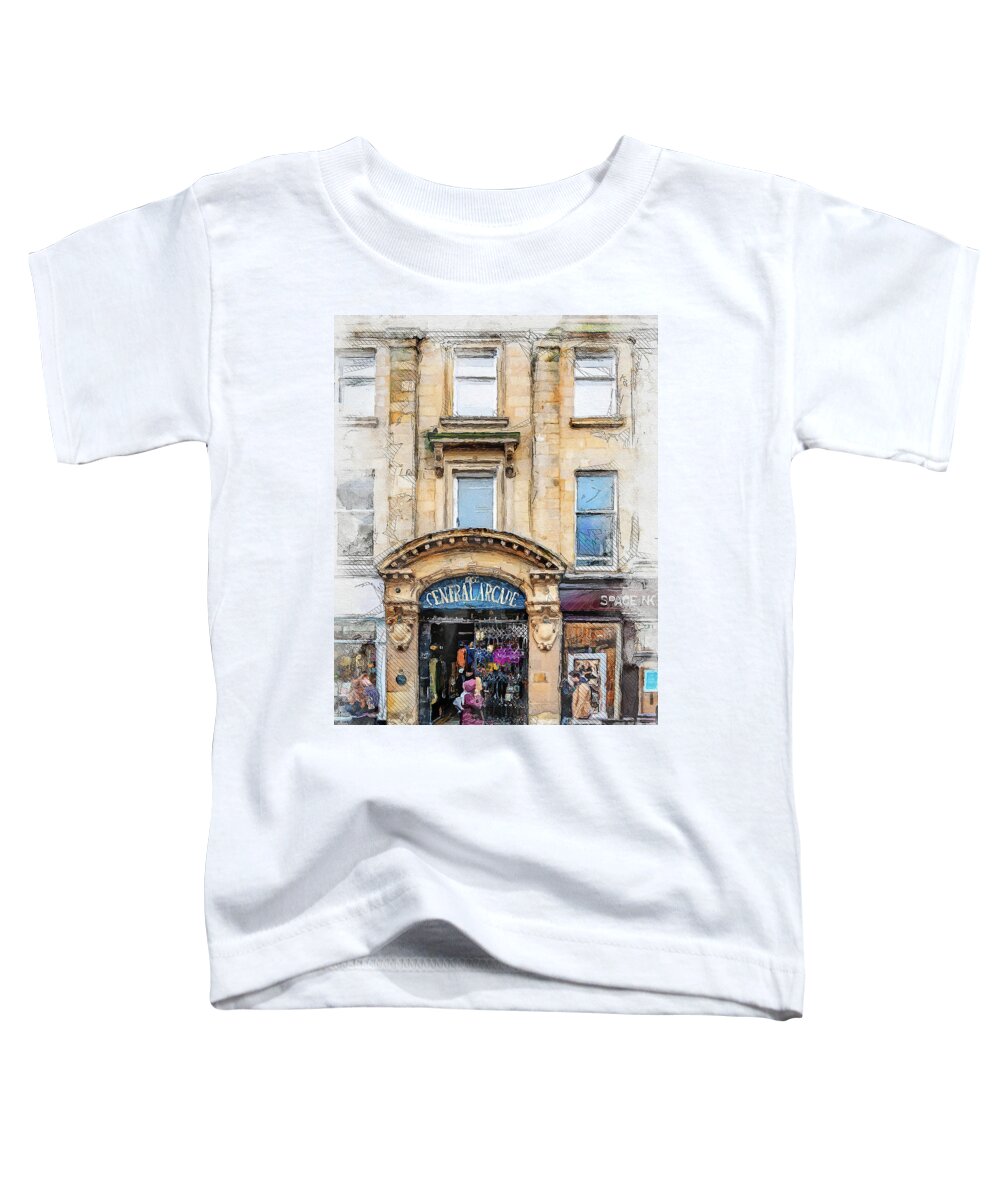 Newcastle Upon Tyne Toddler T-Shirt featuring the digital art Newcastle upon Tyne city art #6 by Justyna Jaszke JBJart