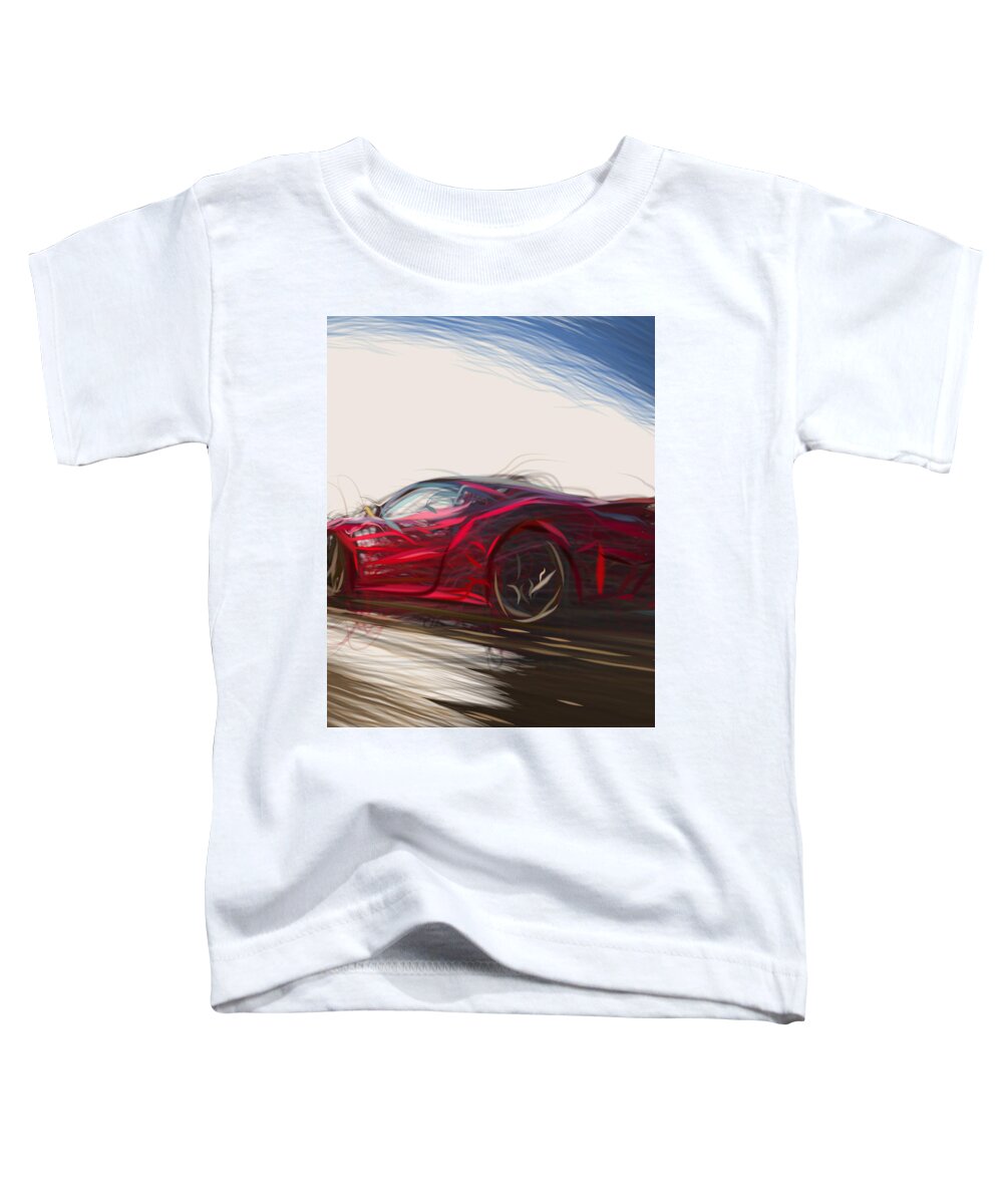Wall Art Decor Toddler T-Shirt featuring the digital art Acura Nsx 21475 by CarsToon Concept