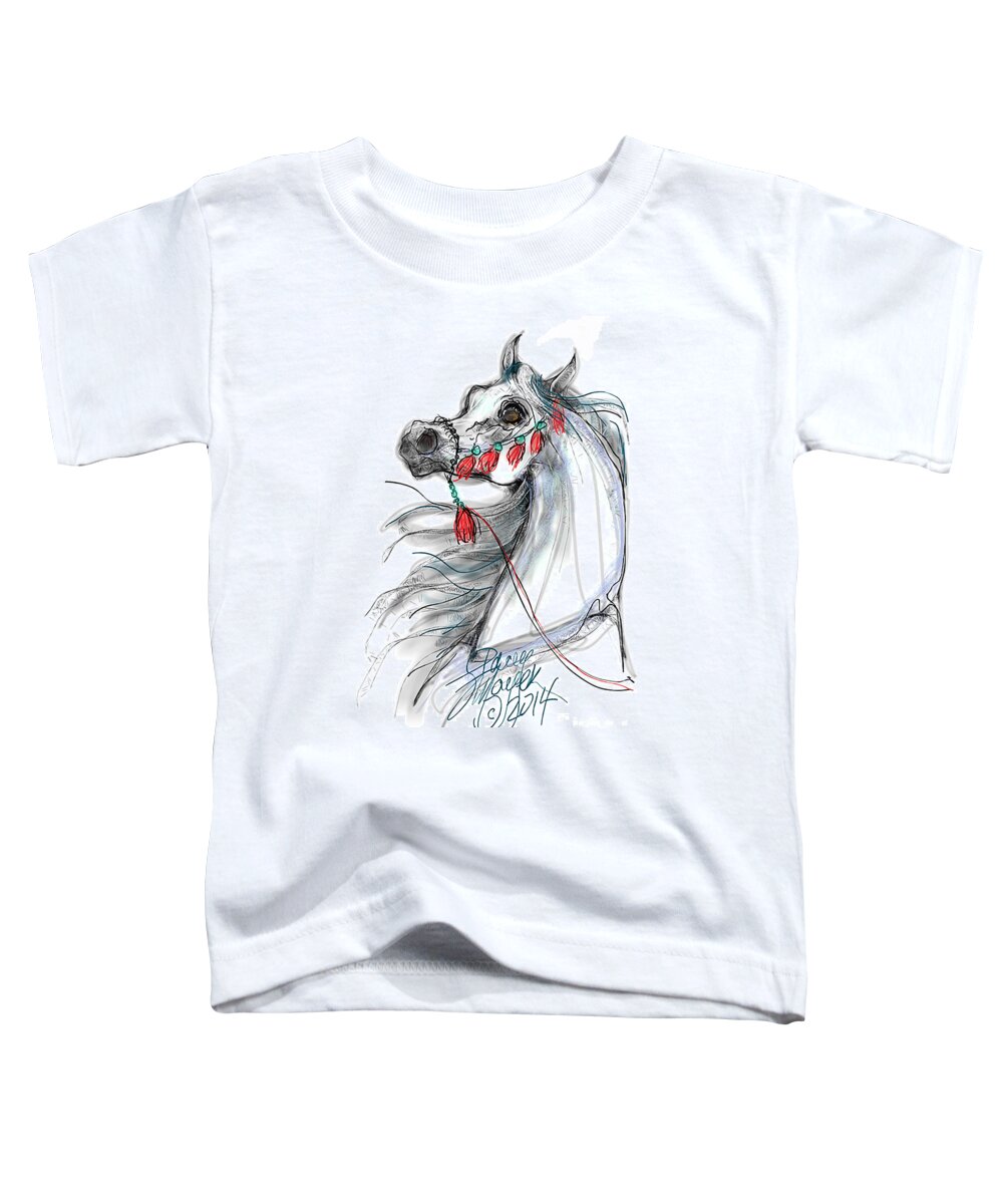 Arabian Mare Toddler T-Shirt featuring the digital art Always Equestrian by Stacey Mayer