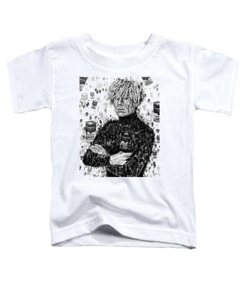 Andy Warhol Toddler T-Shirt featuring the painting Andy Warhol by Yom Tov Blumenthal