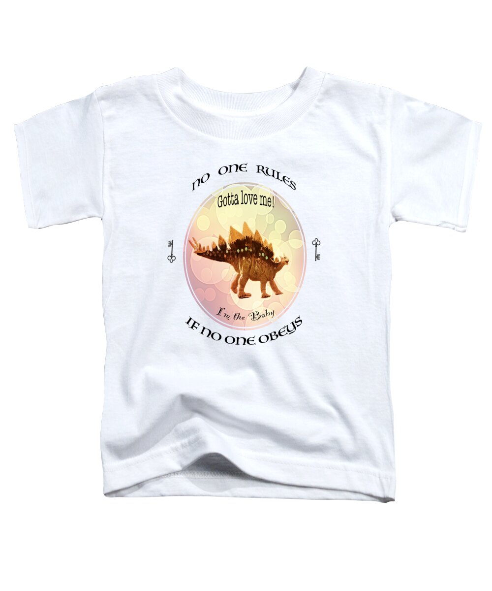 No Toddler T-Shirt featuring the digital art No One Rules If No One Obeys by OLena Art by Lena Owens - OLena Art Vibrant Palette Knife and Graphic Design