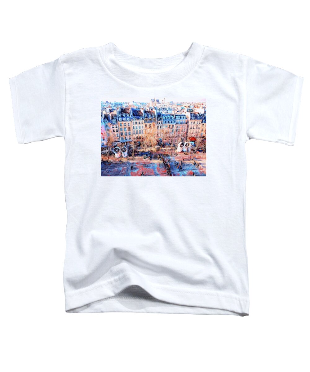 Paris Toddler T-Shirt featuring the photograph Beaubourg Paris by Jack Torcello
