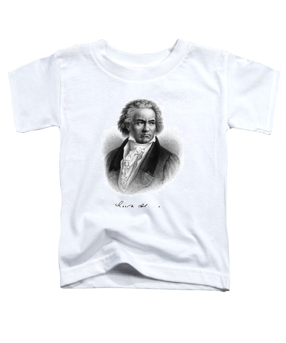 Beethoven Toddler T-Shirt featuring the painting Beethoven by Copperplate