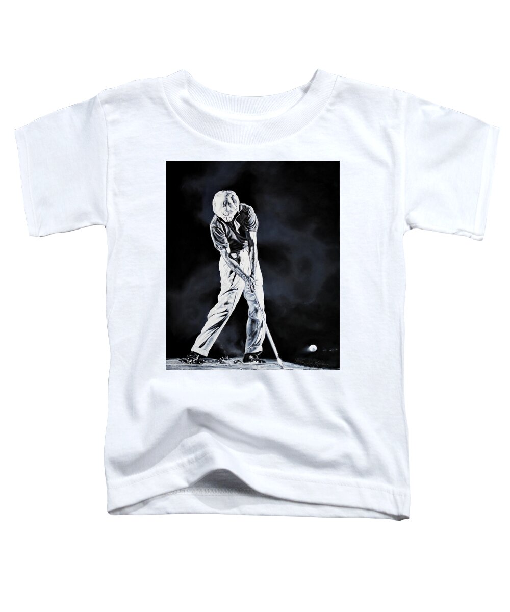 Golf Toddler T-Shirt featuring the painting Ben Hogan Swing 3 by Hanne Lore Koehler