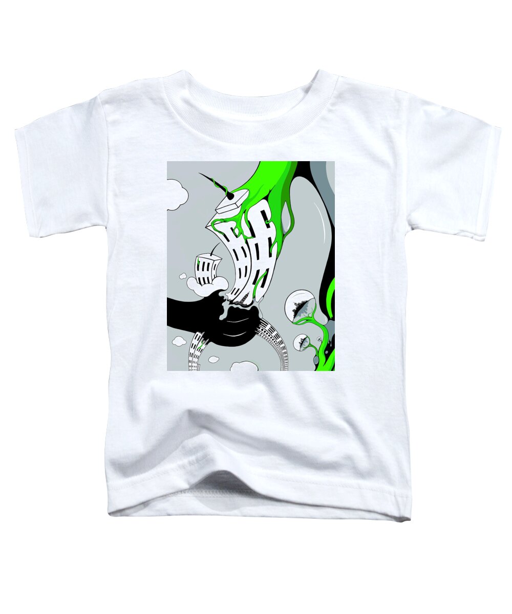 Vine Toddler T-Shirt featuring the drawing Bending Reality by Craig Tilley