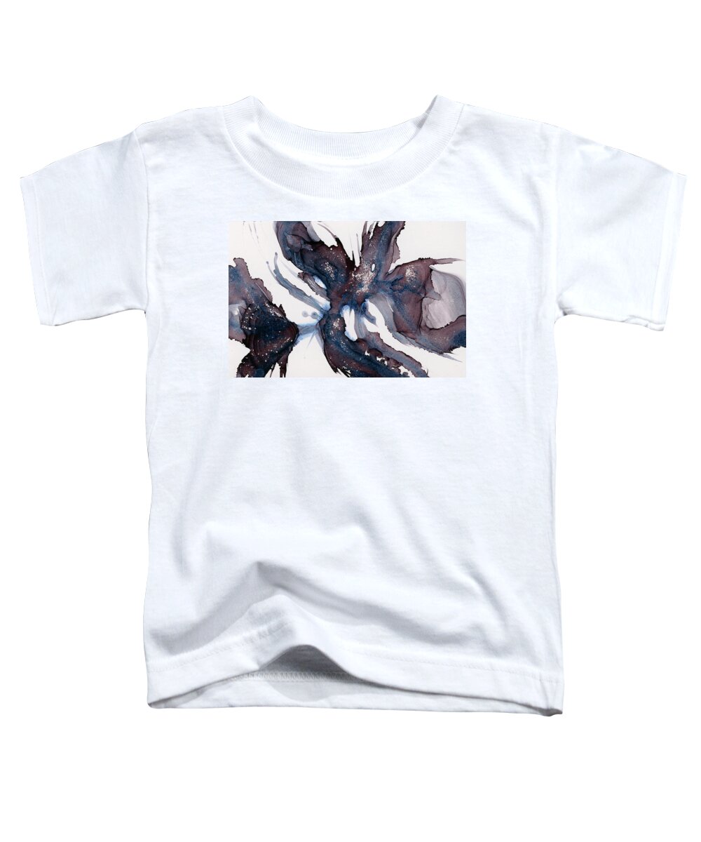 Alcohol Toddler T-Shirt featuring the painting Black Orchid by KC Pollak