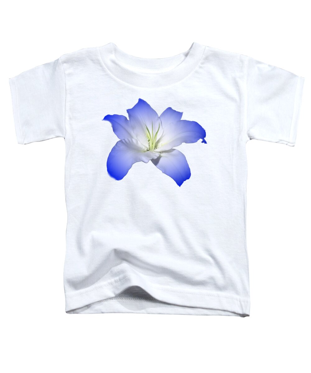 Blue Toddler T-Shirt featuring the photograph Blue Lily Flower for Shirts by Delynn Addams