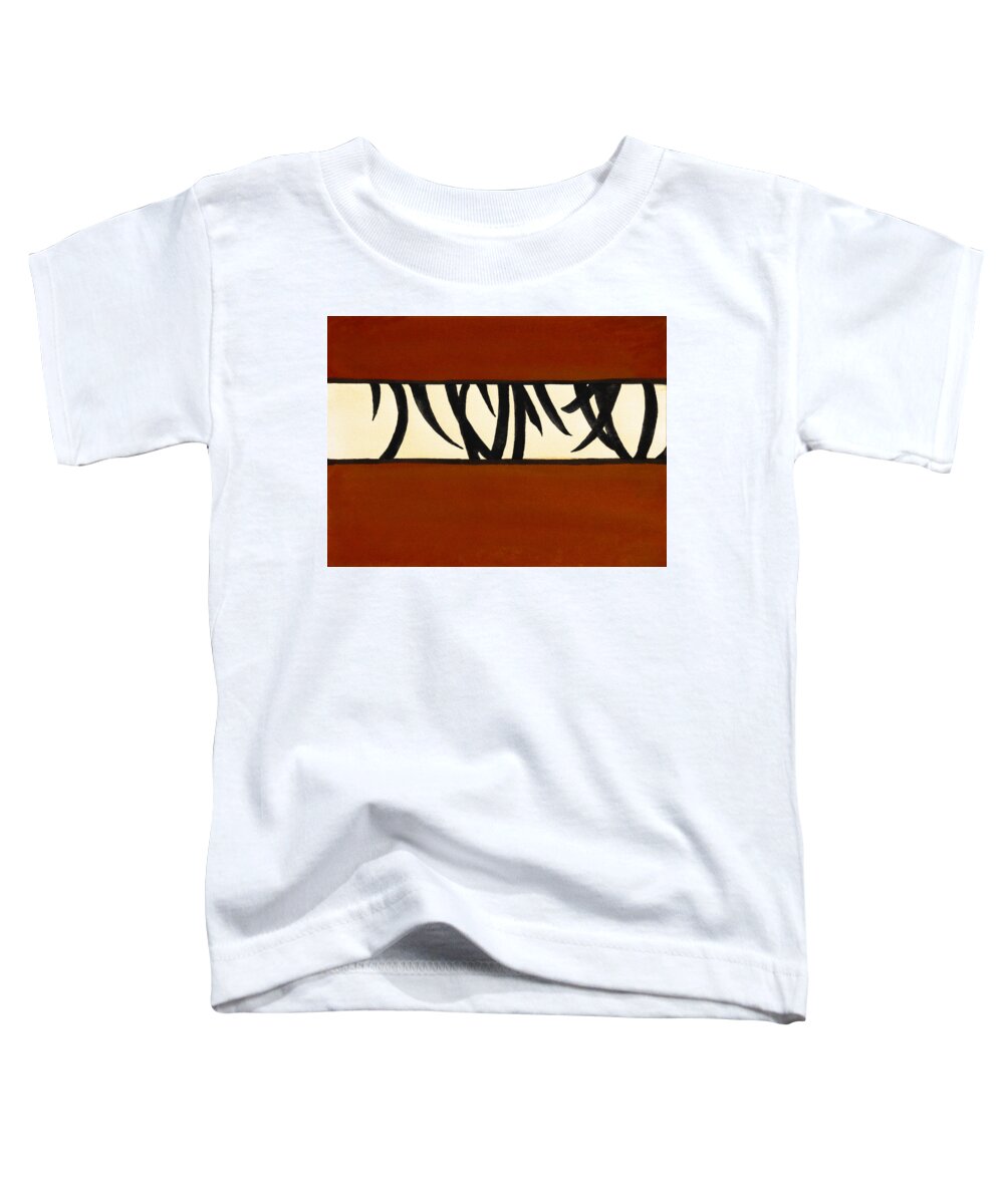 Abstract Toddler T-Shirt featuring the painting Brush Painting Abstract II by Heidi E Nelson