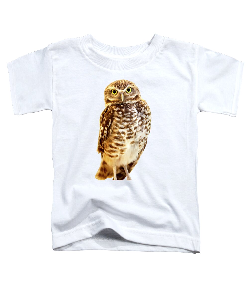 Burrowing Owl Toddler T-Shirt featuring the photograph Burrowing Owls by David Millenheft