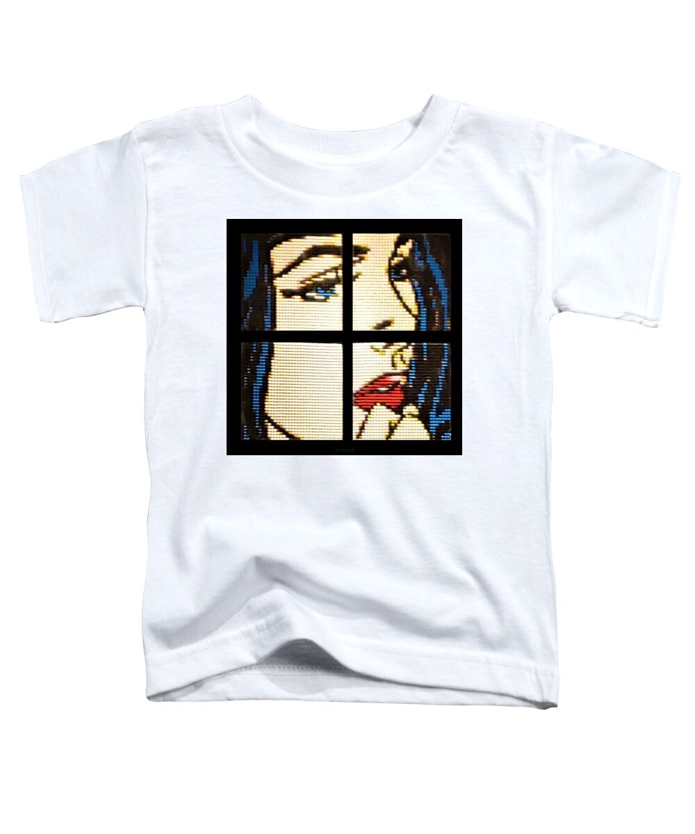 Cartoon Toddler T-Shirt featuring the photograph Cartoon Thru The Window by Rob Hans