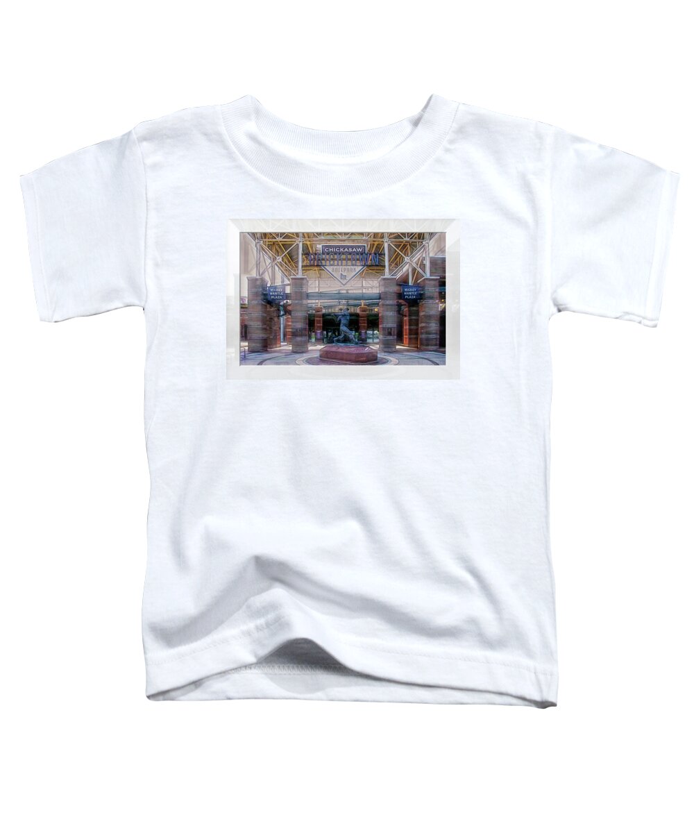 Dodgers Toddler T-Shirt featuring the photograph Chickasaw Ballpark - Bricktown - O K C by Debra Martz
