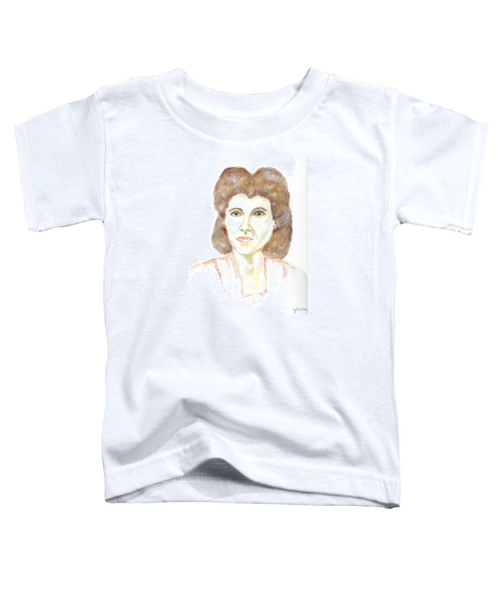 Portrait Toddler T-Shirt featuring the painting Christine by Claudette Carlton