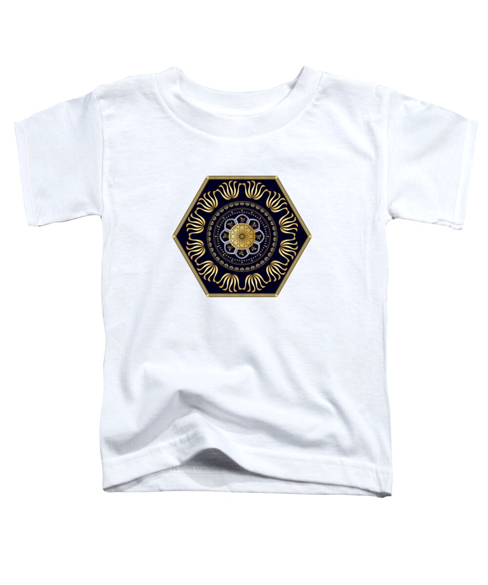 Mandala Toddler T-Shirt featuring the digital art Circumplexical No 3608 by Alan Bennington