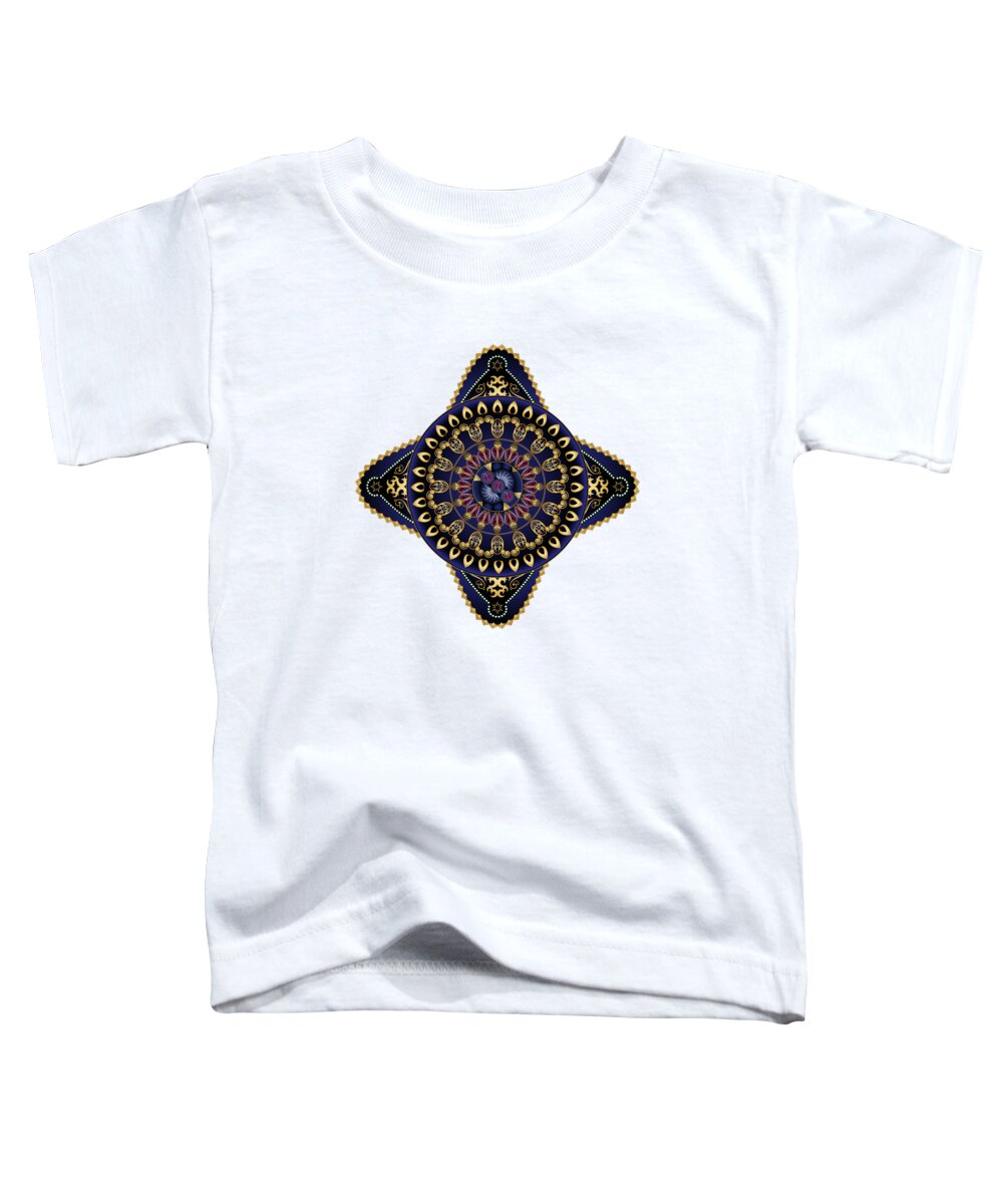 Mandala Toddler T-Shirt featuring the digital art Circumplexical No 3622 by Alan Bennington