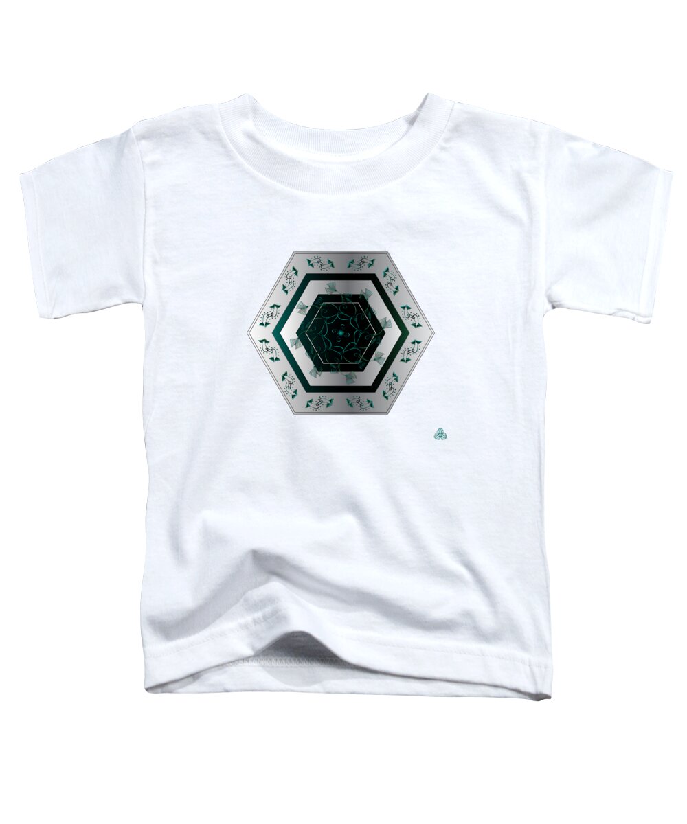 Mandala Toddler T-Shirt featuring the digital art Circumplexical No 4070 by Alan Bennington