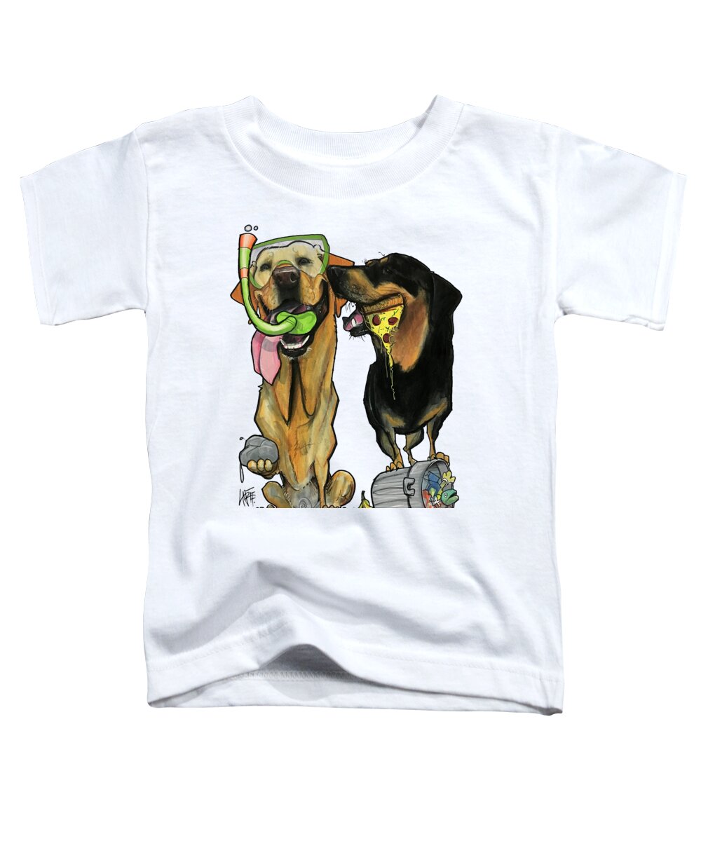Clare Toddler T-Shirt featuring the drawing Clare 5019 by John LaFree