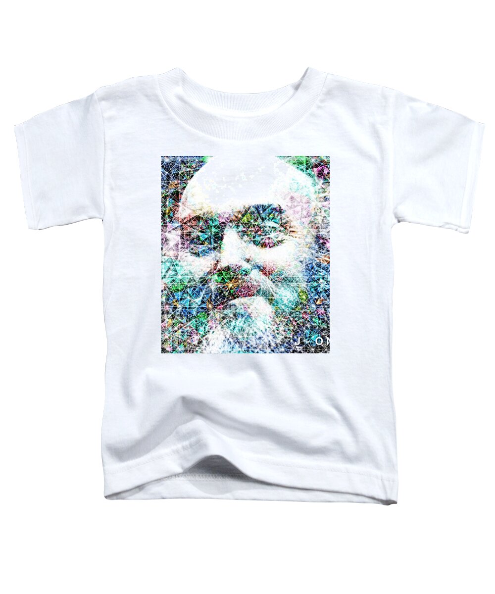 Cosmic Ram Dass Toddler T-Shirt featuring the digital art Cosmic Ram Dass by J U A N - O A X A C A