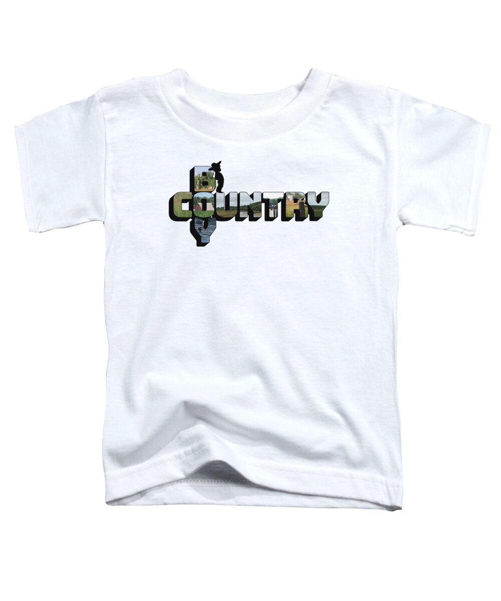Country Life Toddler T-Shirt featuring the photograph Country Boy Big Letter by Colleen Cornelius