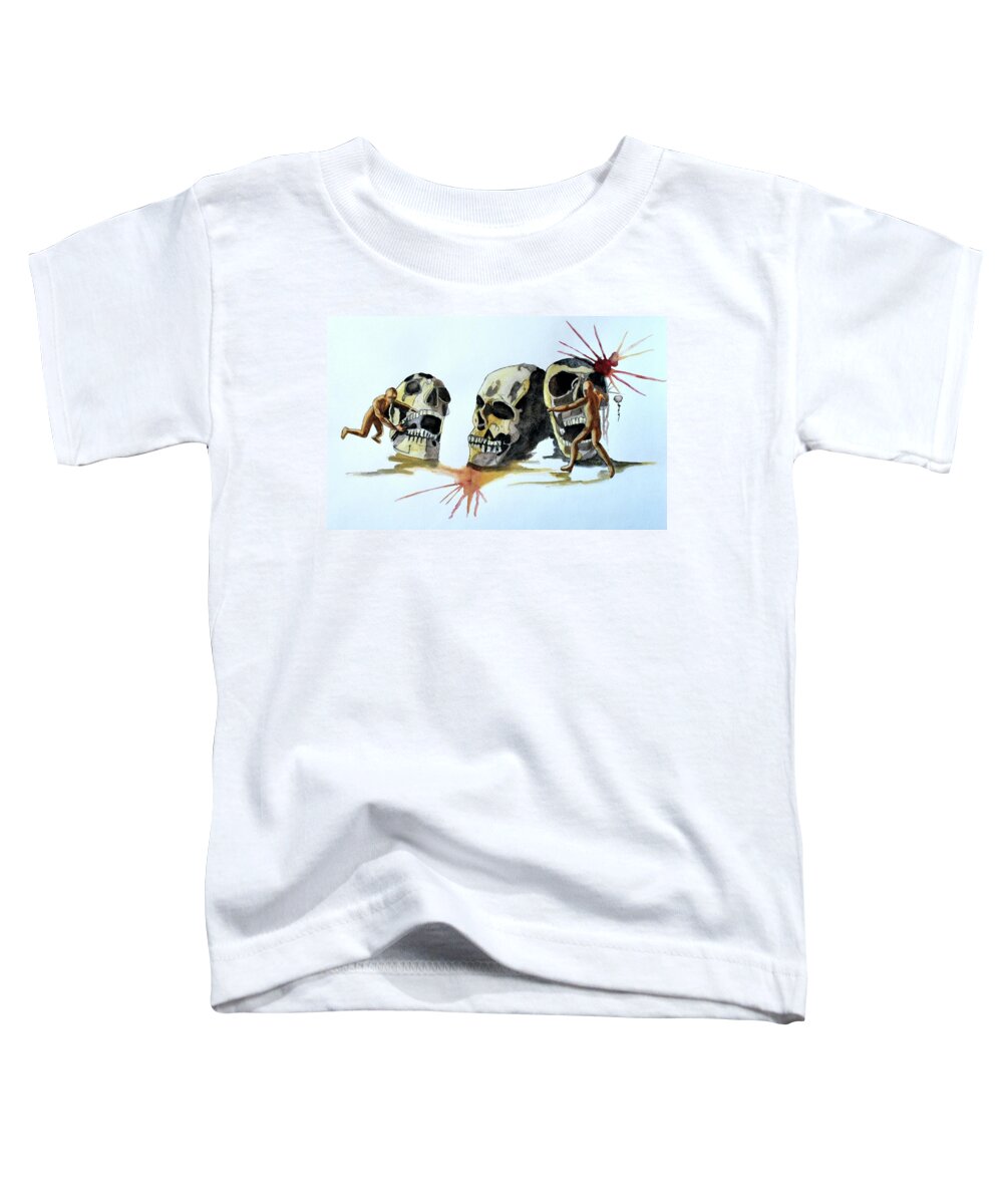 Watercolor Toddler T-Shirt featuring the painting Dances by Gerald Carpenter
