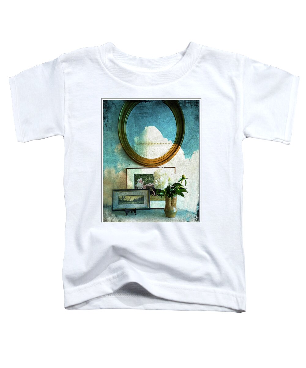 Mirror Toddler T-Shirt featuring the photograph eflection of OutsideR by Peggy Dietz