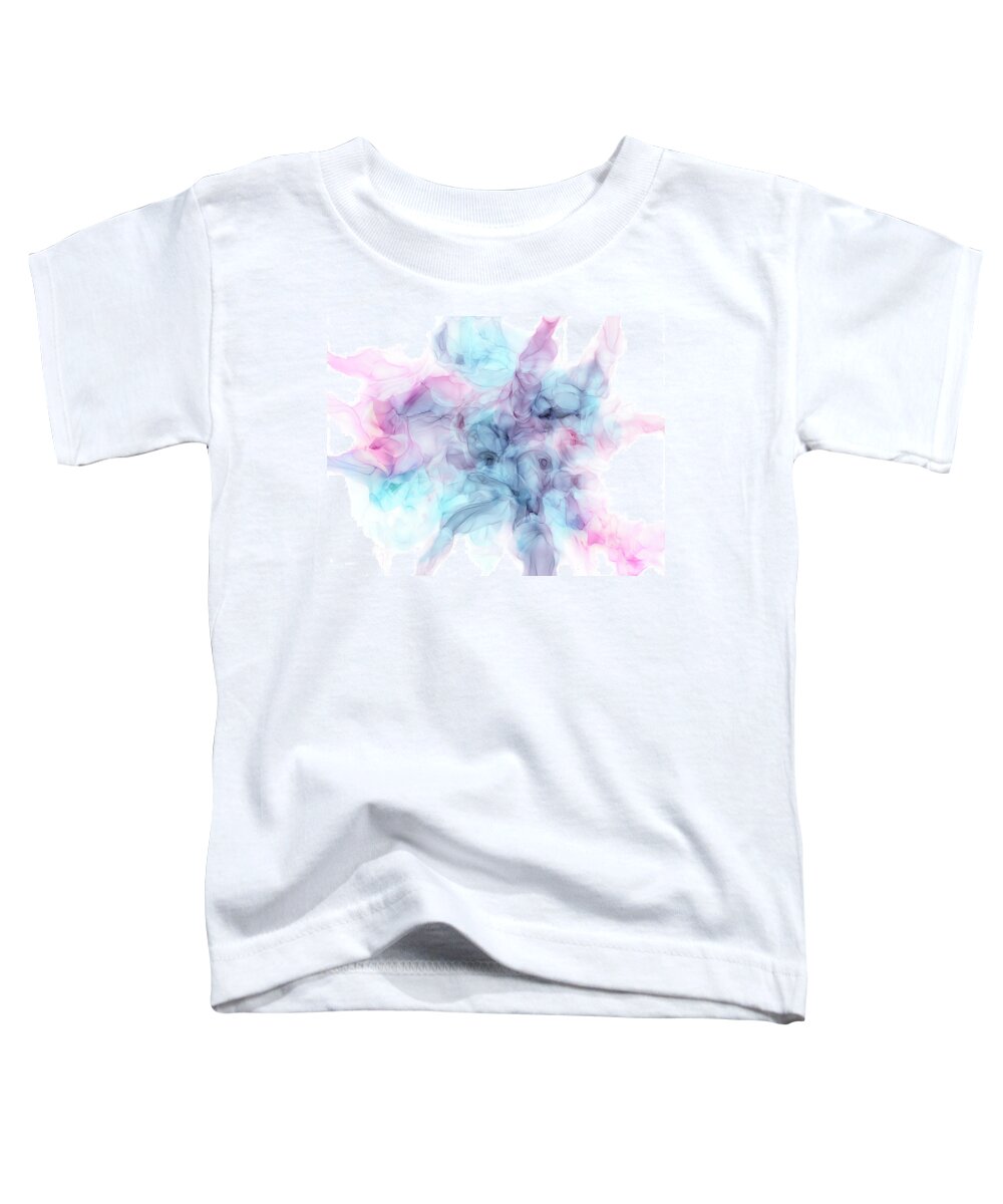 Alcohol Toddler T-Shirt featuring the painting Eggplant Flamingo by KC Pollak