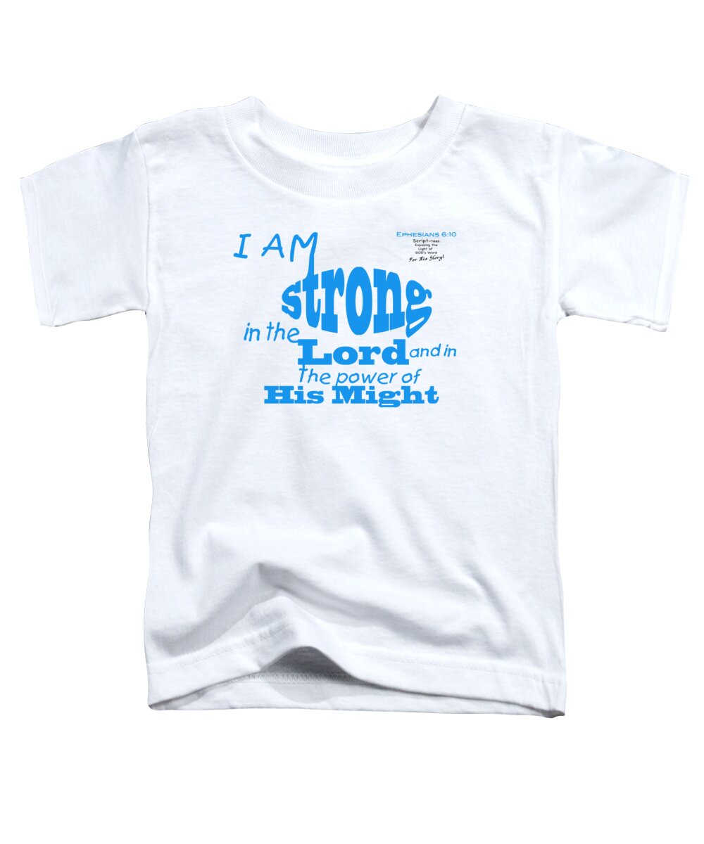  Toddler T-Shirt featuring the mixed media Ephesians6 10Tshirt by Lori Tondini