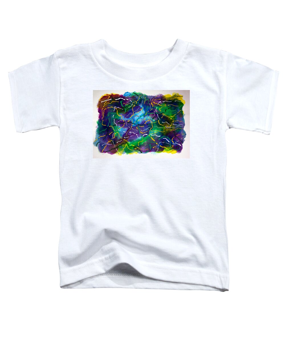 Epsilon9 Toddler T-Shirt featuring the painting Epsilon #9 Abstract by Sensory Art House